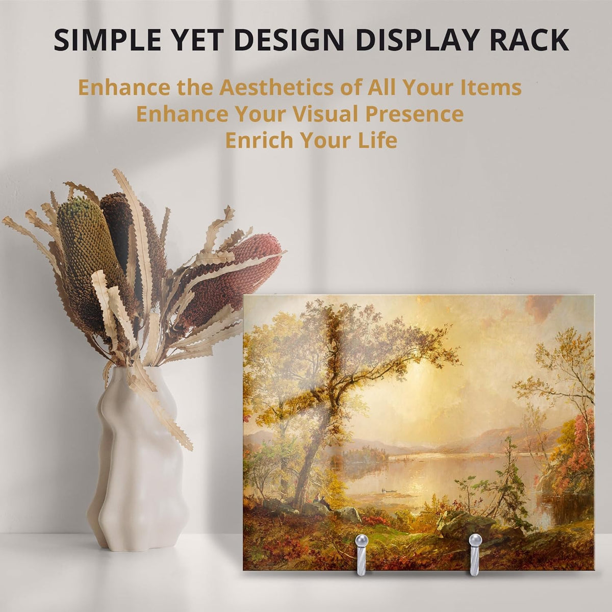 Picture Stands for Display 3 Pack 3 Inch Plate Stands for Display - Silver Metal Decorative Plate