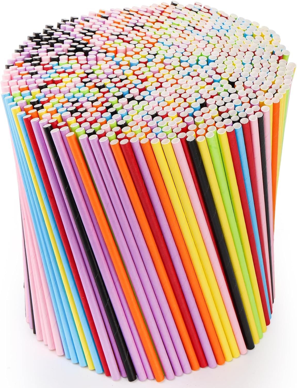 DEAYOU 800 PCS Paper Drinking Straws, Disposable Paper Straws for Mixed Drinks, Party Supplies