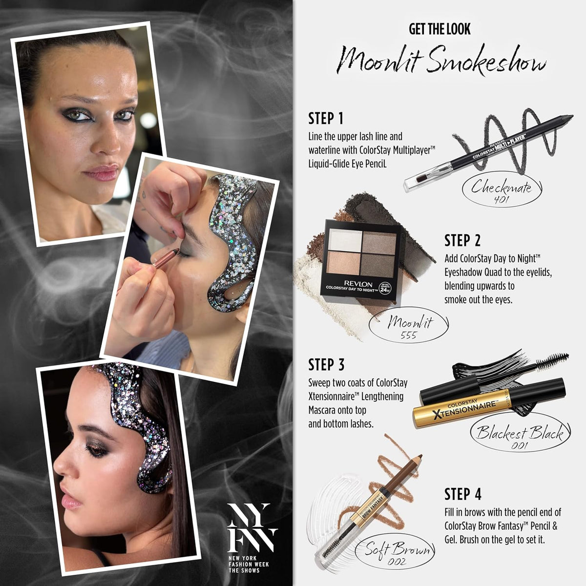 Revlon ColorStay Brow Fantasy, All In One Eyebrow Powder Pencil with Shaping Clear Gel, Gel Infused