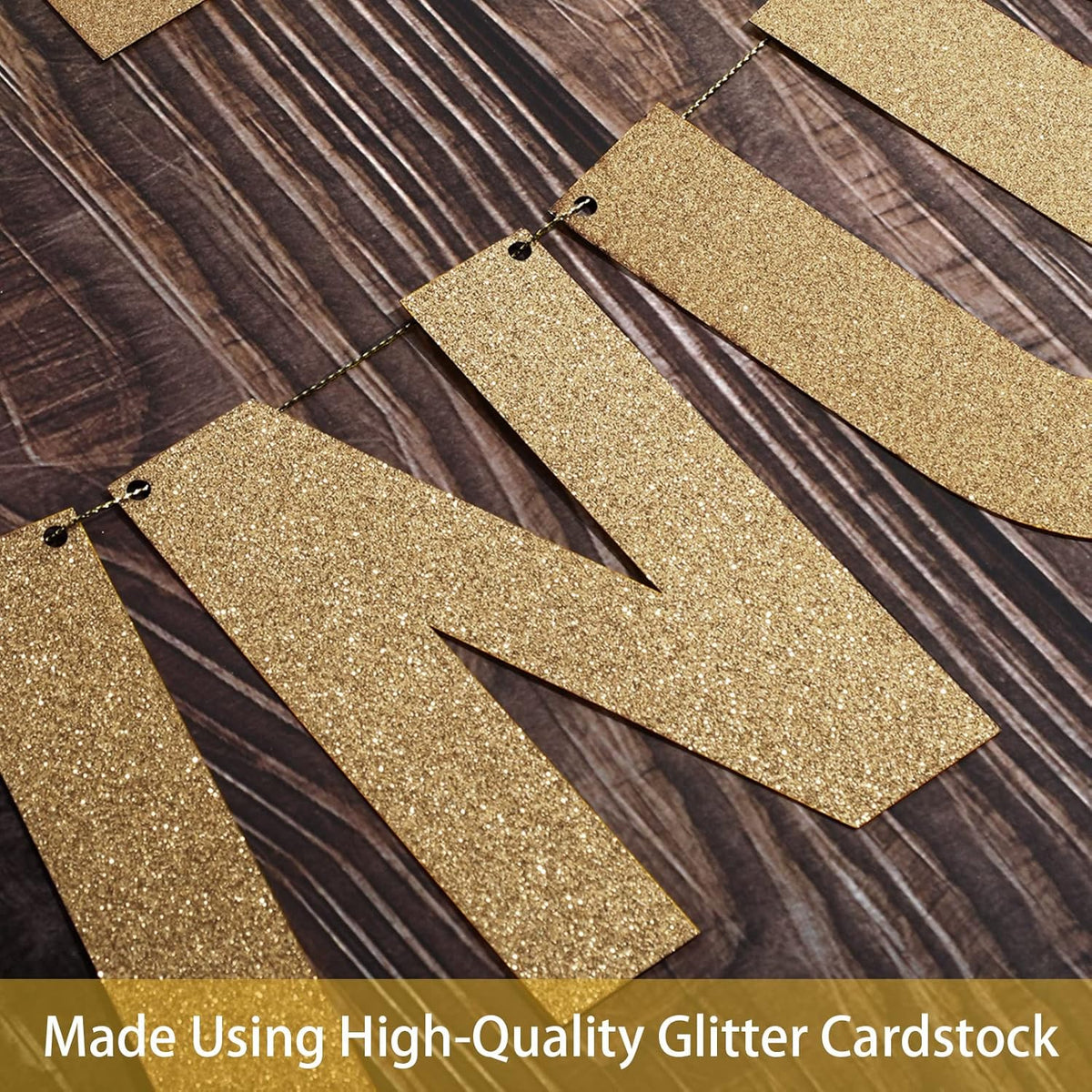 TaoBary 112 Pcs DIY Letter Custom Banner Glitter Customizable Banner Kit Including 107 Letters and