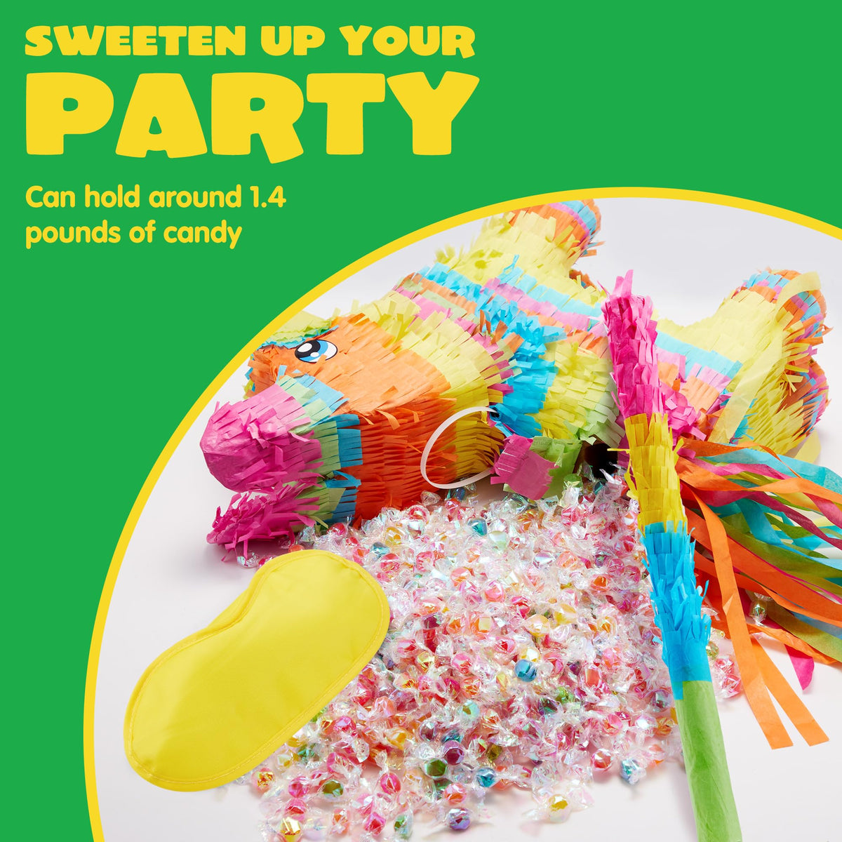 Cinco De Mayo Donkey Pinata for Kids Birthday Party for Fun Fiesta Taco Party Supplies, Luau Event