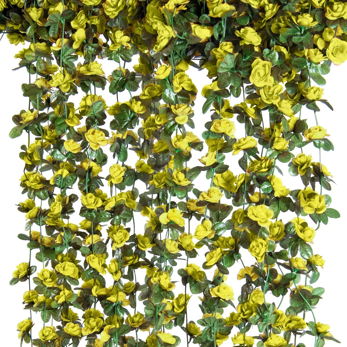 8 Pcs x 8.2 ft Flower Garland Artificial Rose Vine Flowers with Green Leaves Hanging Fake Roses