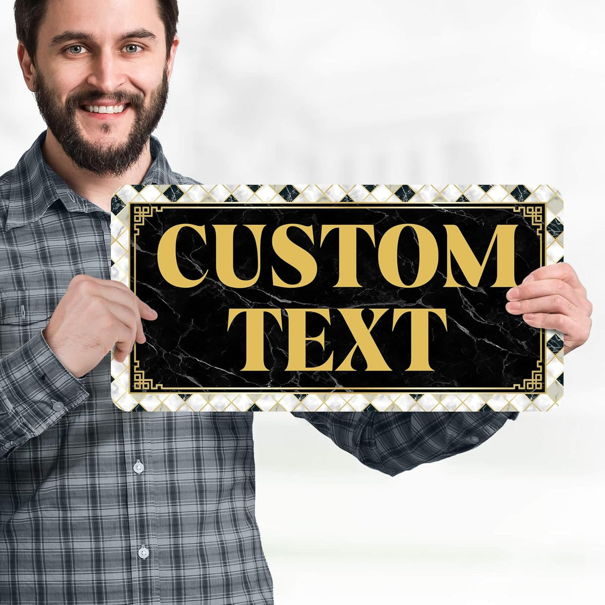 Custom Sign, Custom Street Sign, 11 Font Colors, 13 Font Styles, 4 Hole Options, 22 Sizes, 9x18
