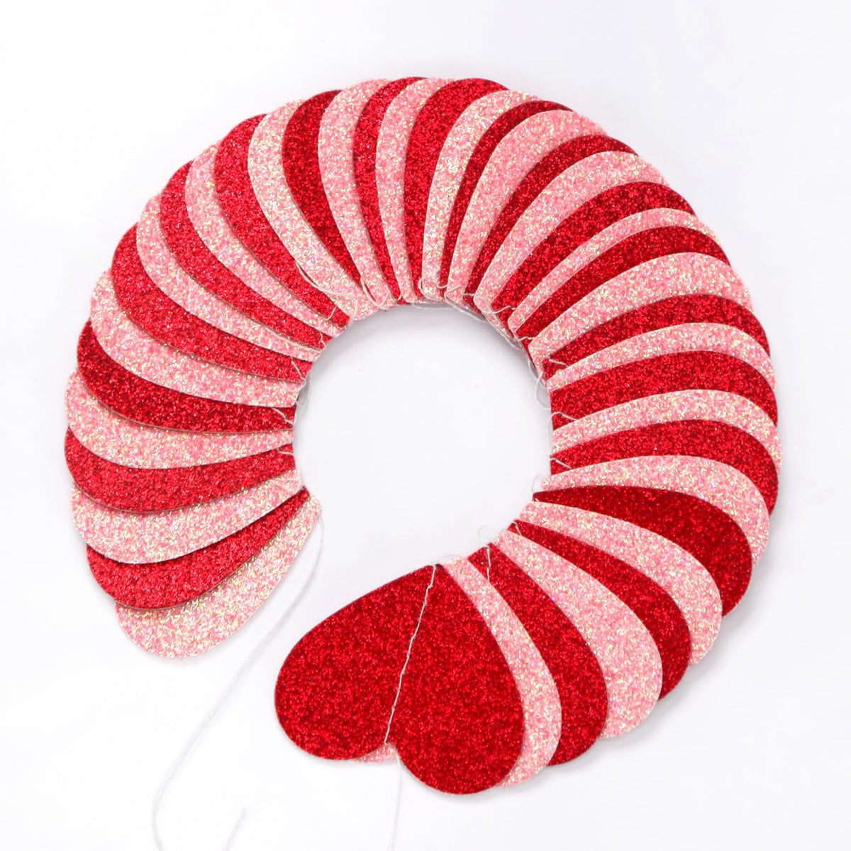 Red Pink Party-Decorations Heart Garland - 52ft Streamers Paper Banner,Proposal Anniversary
