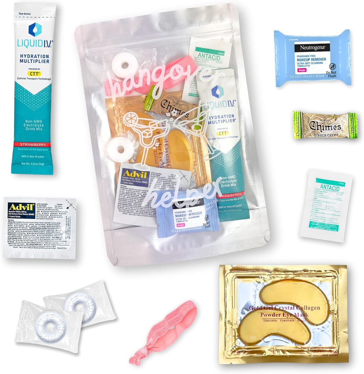 Hangover Kit (1 Pack) Pre Filled Party Favors, Goodie Bags, Gift for Bachelorette, Wedding, 21st
