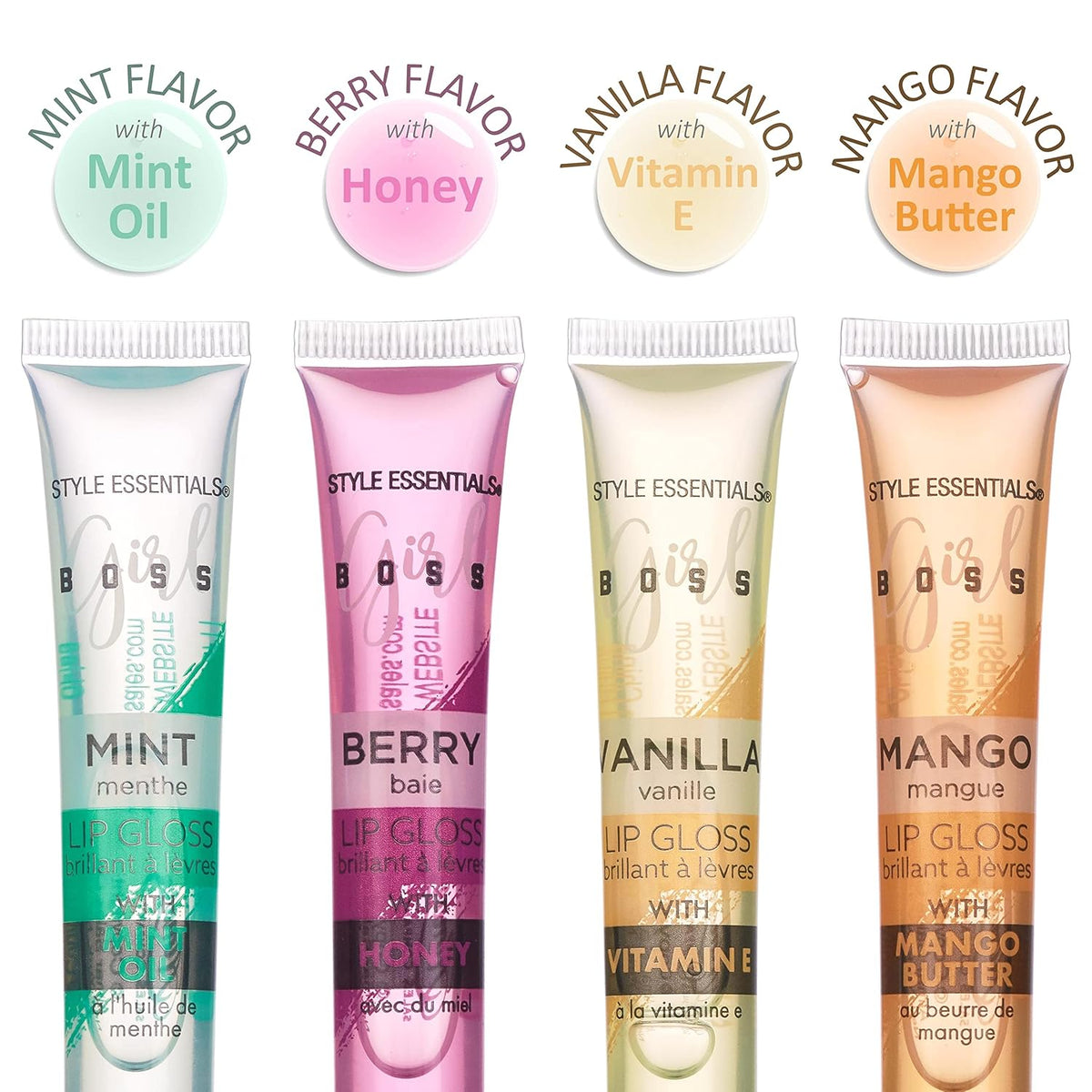 EXPRESSIONS 12pc Lip Gloss Lip Oil Collection – Lip Gloss Tubes with Essential Oils, Moisturizing