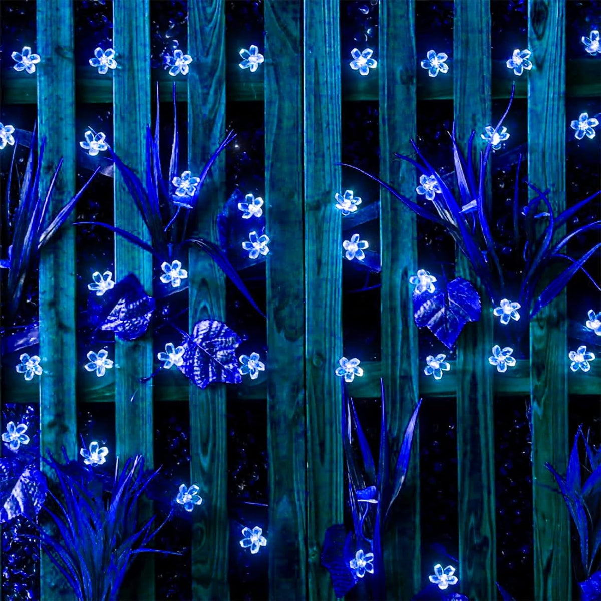 100 LED Light Up Flowers String Lights for Bedroom Romantic Decor, Plug in Fairy Cherry Blossom