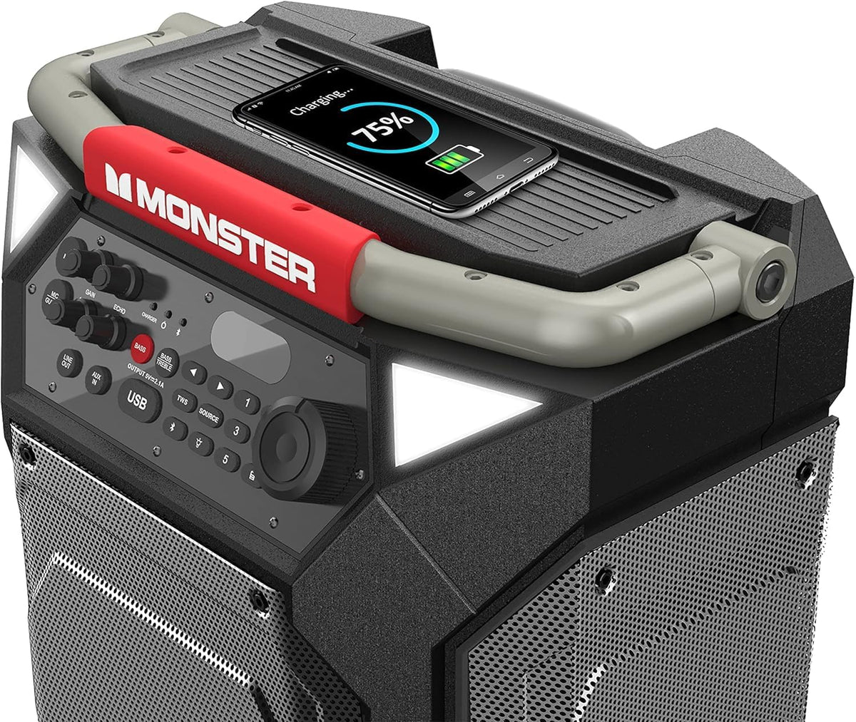Monster Rockin’ Roller 270 Indoor/Outdoor Portable Bluetooth Speaker | up to 200W of 270 Degree