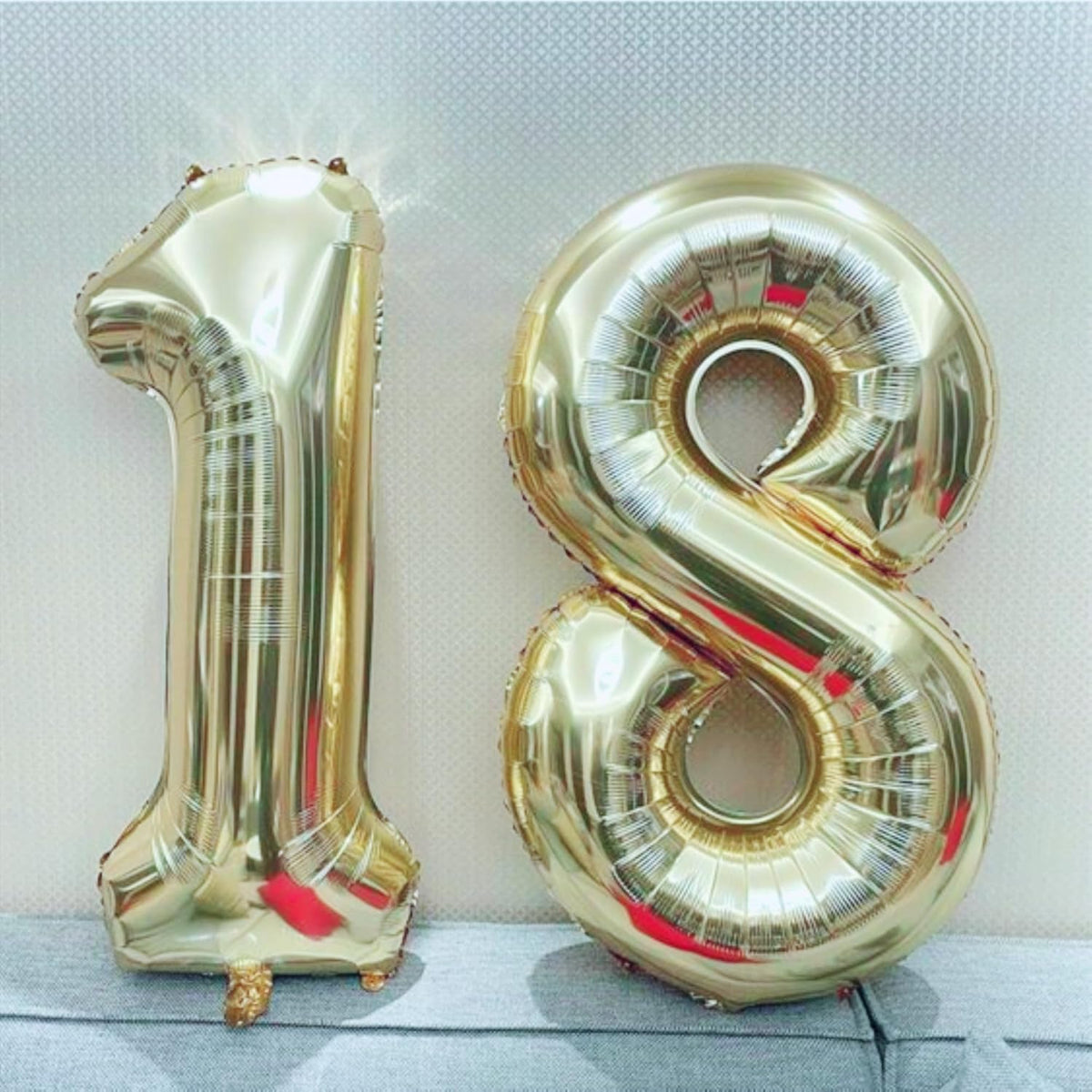 40 Inch Numbers 4 Light Gold Large Balloon Digital 4 for Birthday Party, 0-9 Birthday Party