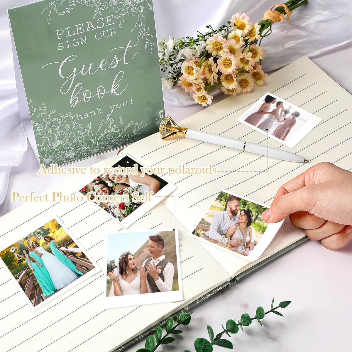 Wedding Guest Book Personalized Photo Guestbook to Sign at Reception Wedding Guest Sign in Book