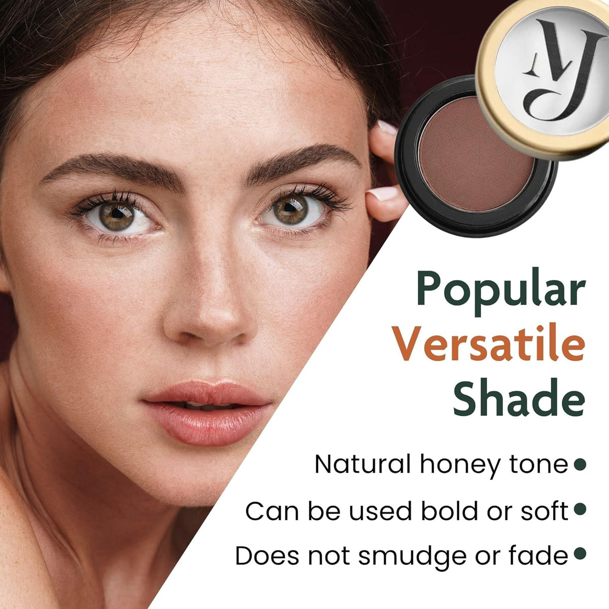 Marie-José Brow Powder – Medium Brown | Brown Eyebrow Powder, Vegan & Cruelty-Free | Highly