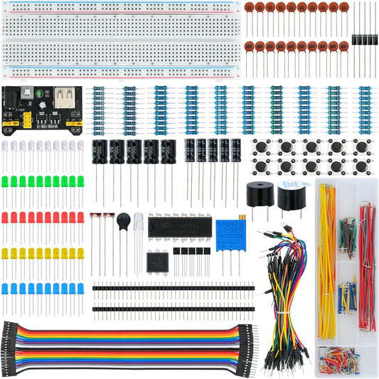 WWZMDiB 438 Pcs Electronics Breadboard Kit Beginner Starter Kit Compatible with