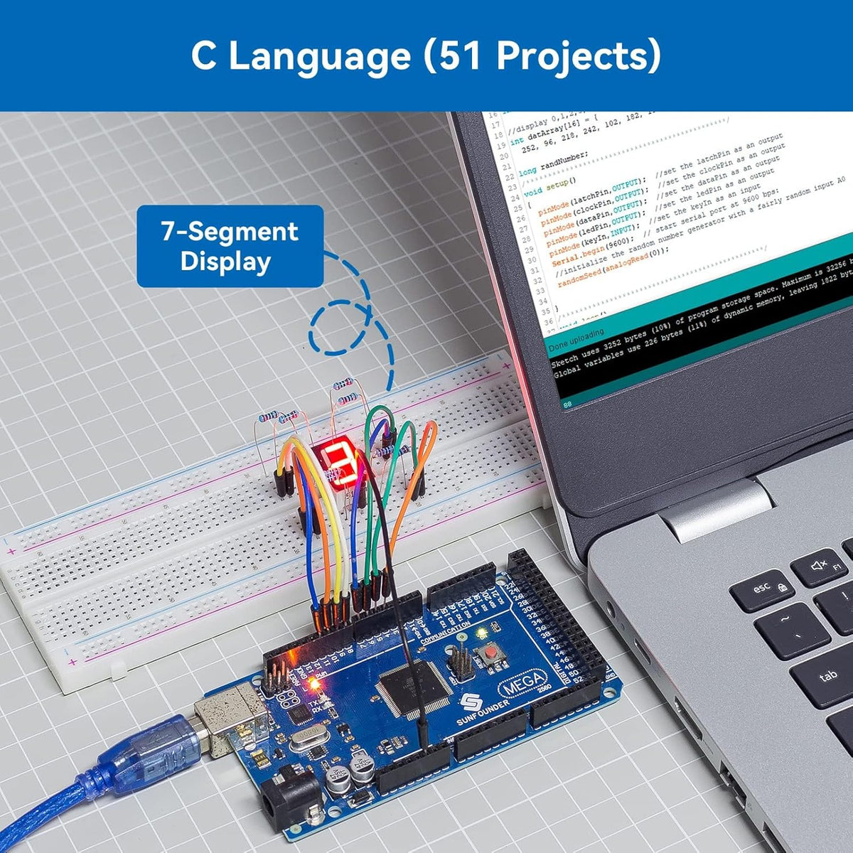SunFounder Project The Most Complete Electronics Starter Kit Compatible with Arduino Mega 2560 R3