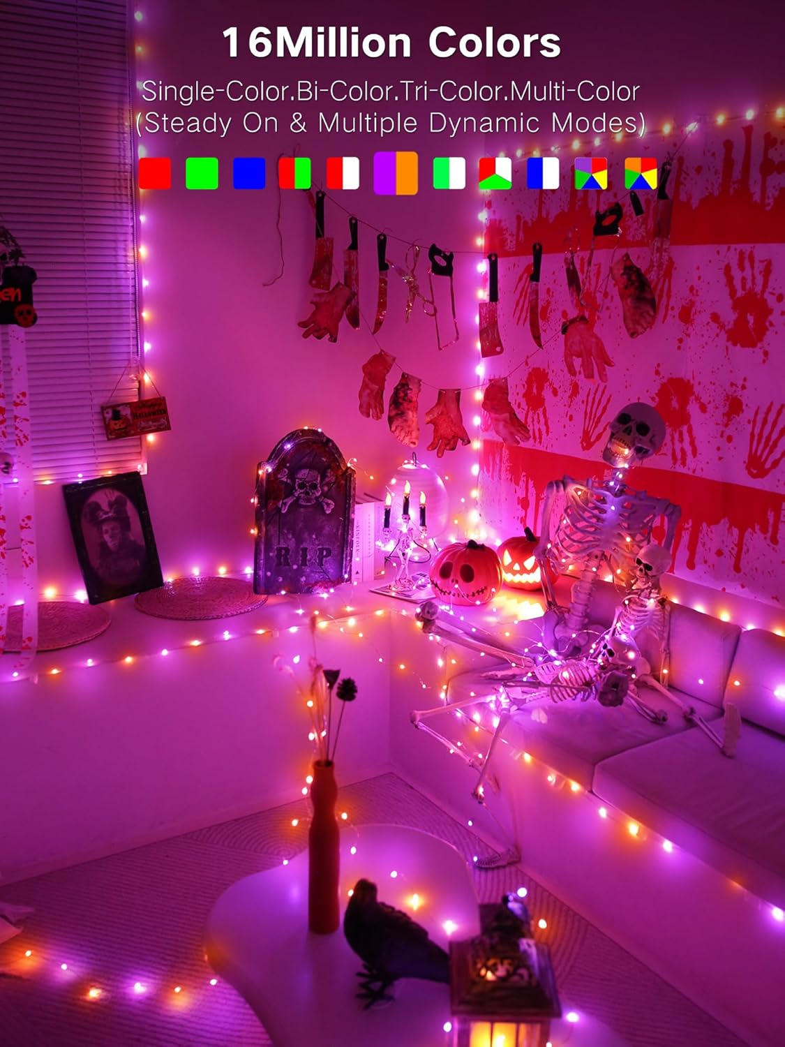 BrizLabs Smart Fairy Lights, 33ft 100 LED Color Changing Fairy Lights Work with Alexa/Google Home