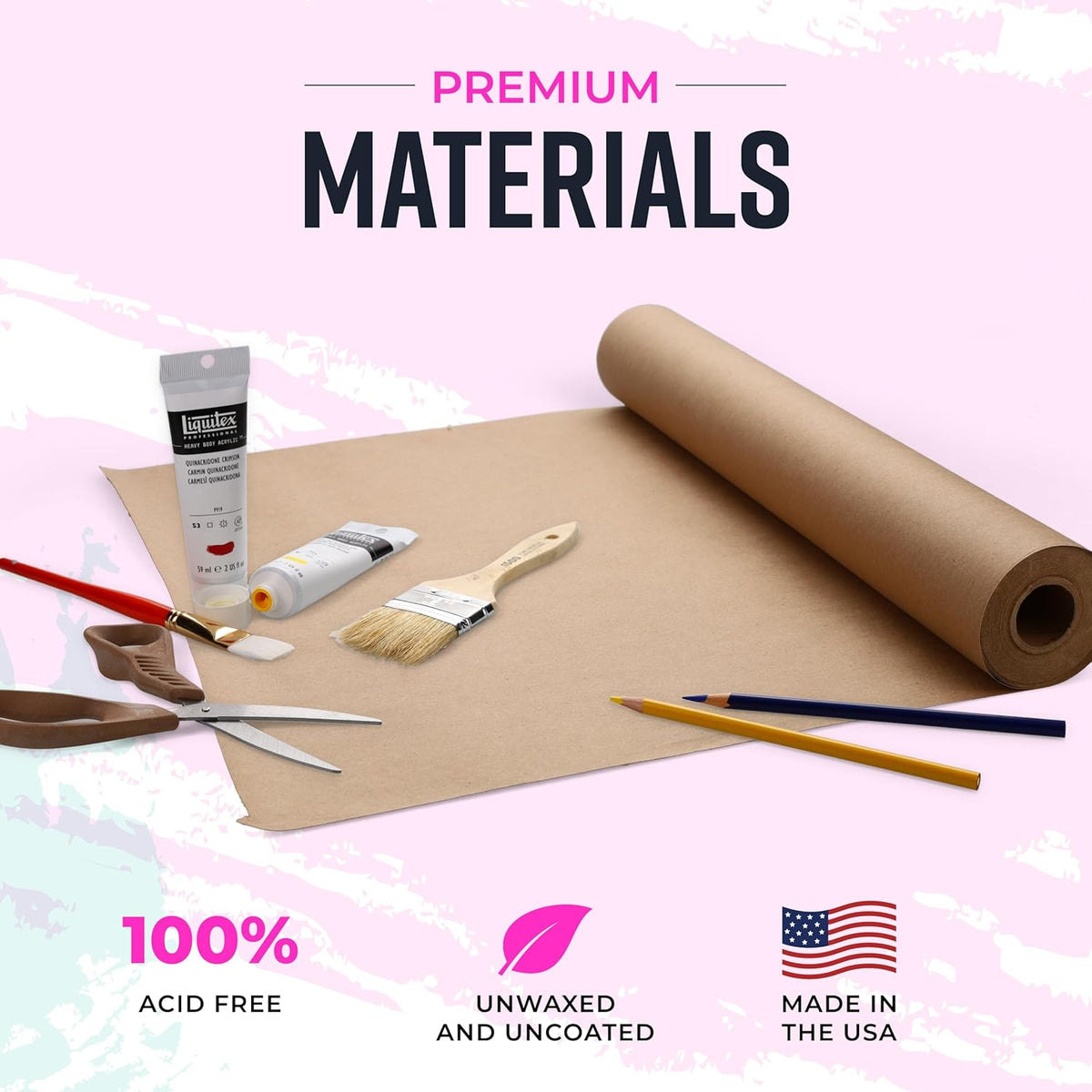 Bryco Goods 18" x 1200" Brown Kraft Packing Paper - USA Made - Versatile for Different Arts and