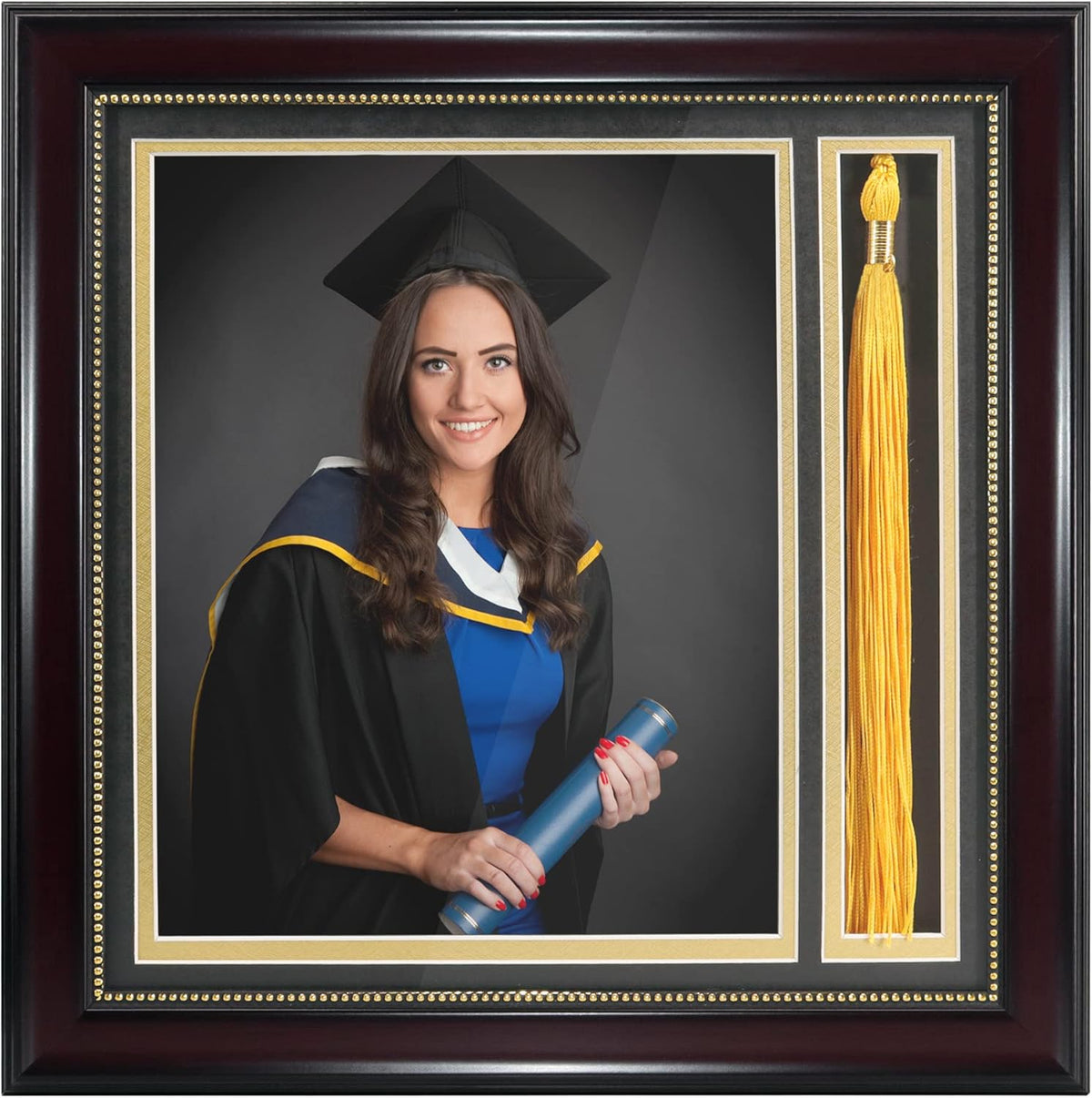 GraduationMall Graduation Photo Shadow Box Frame with Tassel Holder for 8x10 Pictures,Real