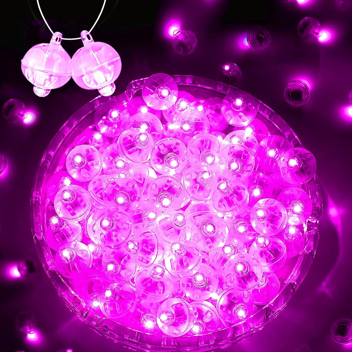 50PCs Mini Led Lights, Flash Led Balloons Light for Neon Party Lights, Paper Lanterns, Easter Eggs