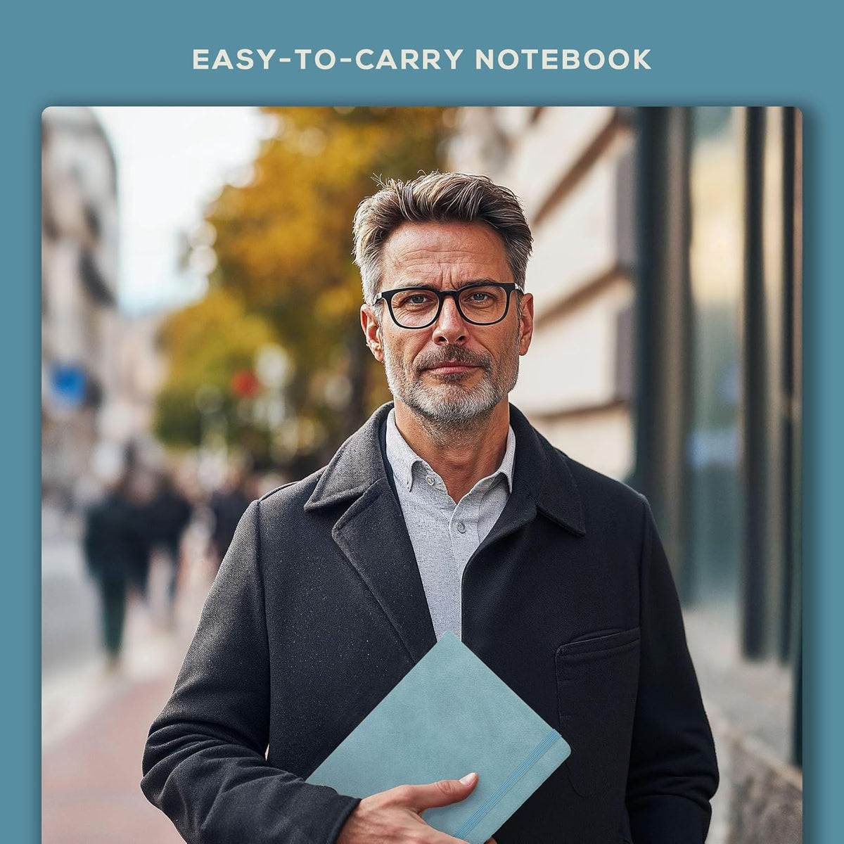 BEECHMORE BOOKS Ruled Journal Notebook, A4 8.5 x 11.5 inch 160 Lined Pages, Hardcover Leather