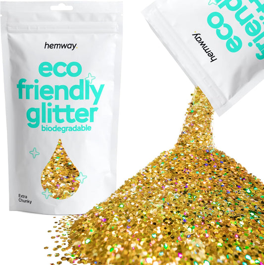 Hemway Eco Friendly Biodegradable Glitter 100g / 3.5oz Bio Cosmetic Safe Sparkle Vegan for Face