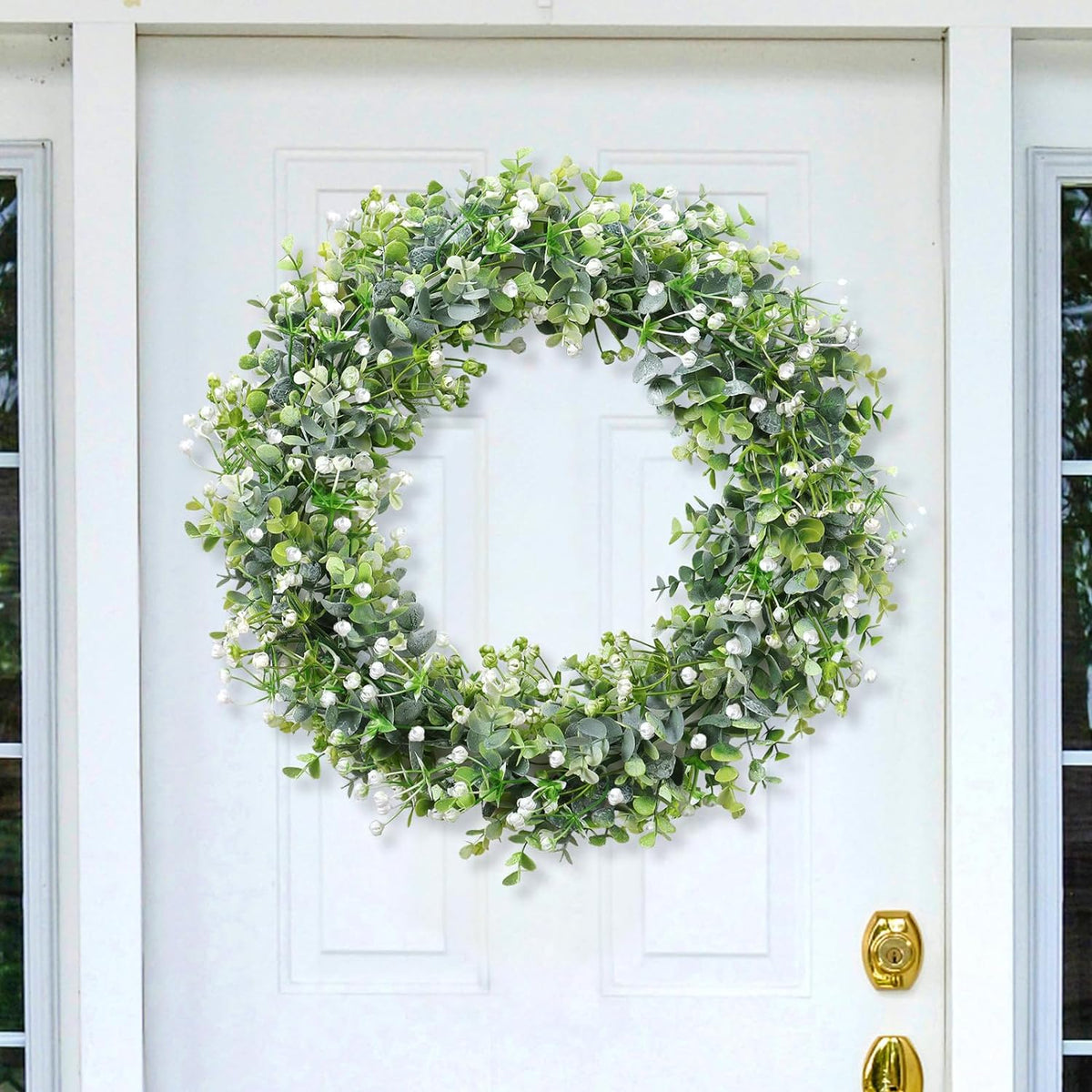 SOMYTING Artificial Eucalyptus Garland 2 Packs 6Ft Faux Eucalyptus Garlands Eucalyptus Leaves Table