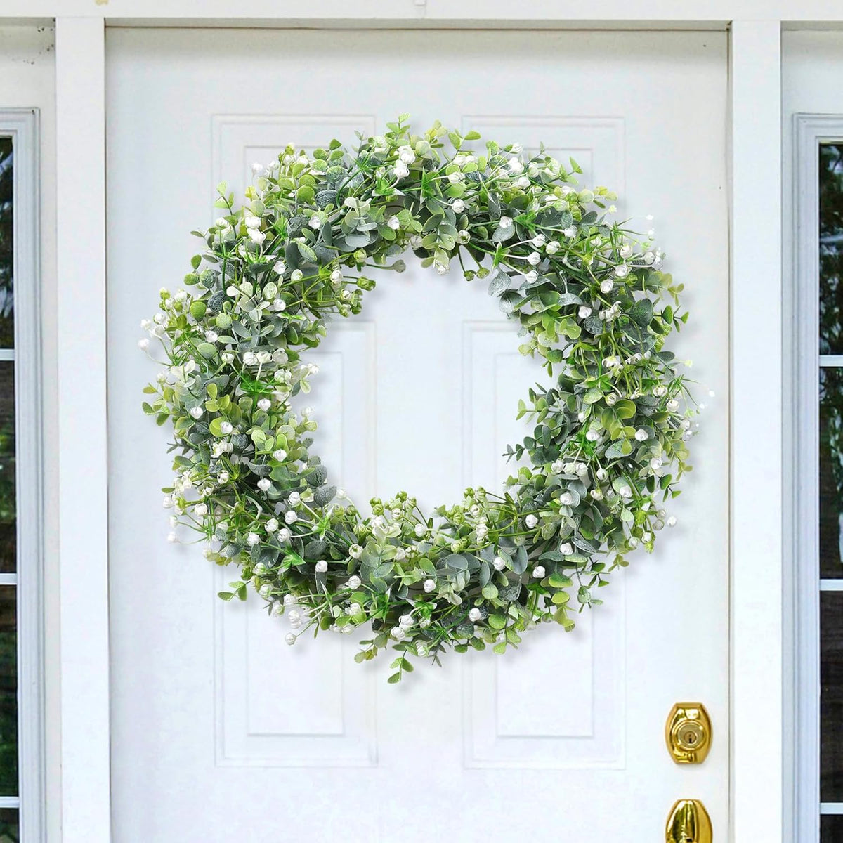 SOMYTING Artificial Eucalyptus Garland 4 Packs 6Ft Faux Eucalyptus Garlands Eucalyptus Leaves Table