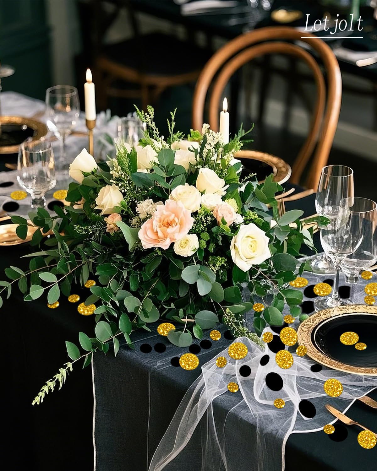 Golden Black Confetti Glitter Golden Scatter Table Decoration Surprise Paper Craft Birthday Party