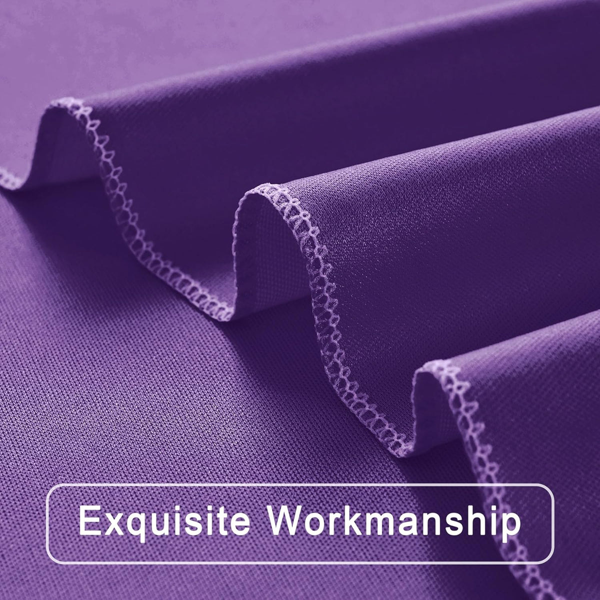 30 ft x 10 ft Wrinkle Free Purple Backdrop Curtain for Parties, 5ft x 10ft 6 Panels Polyester
