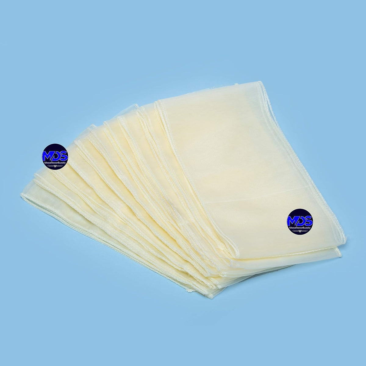MDS Pack of 300 PCS Organza Chair Sashes Wider Dining Chair Bows Ribbon Tie Back for Wedding Party