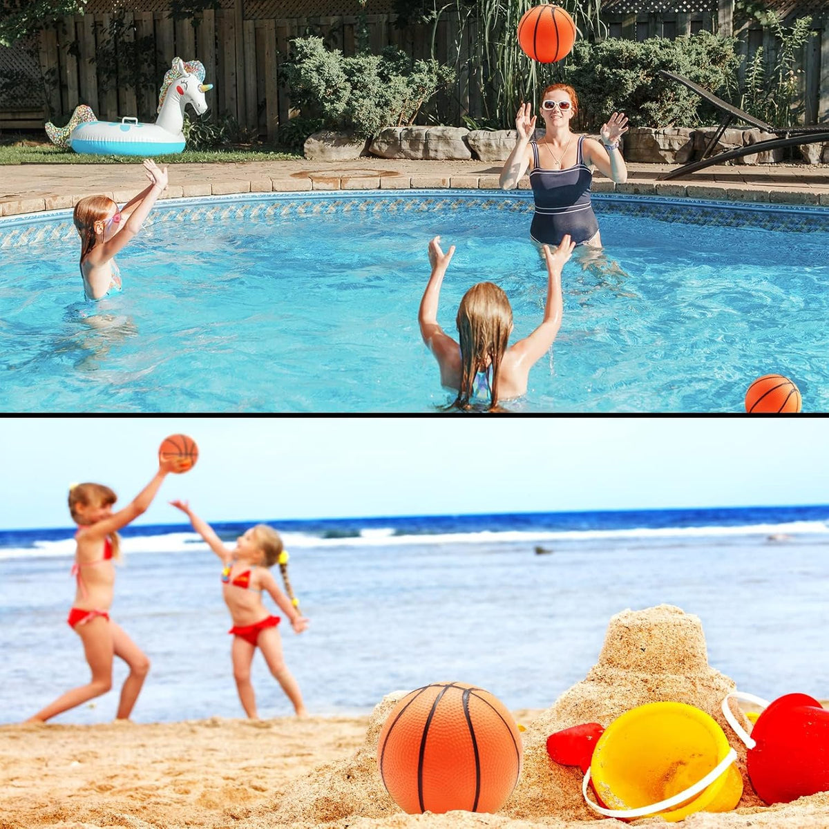 18 Pcs 5" Mini Basketball Set with Pump, PVC Small Basketball for Over The Door Hoop Games, Party
