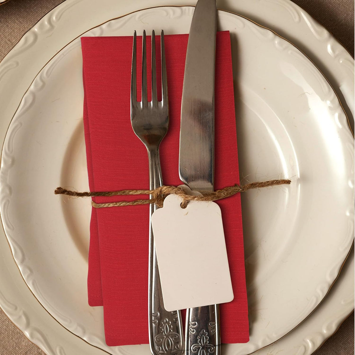 Urban Villa Cloth Napkins 100% Cotton Slub Absorbent Dinner Napkins (Set of 12) Oversized 20x20