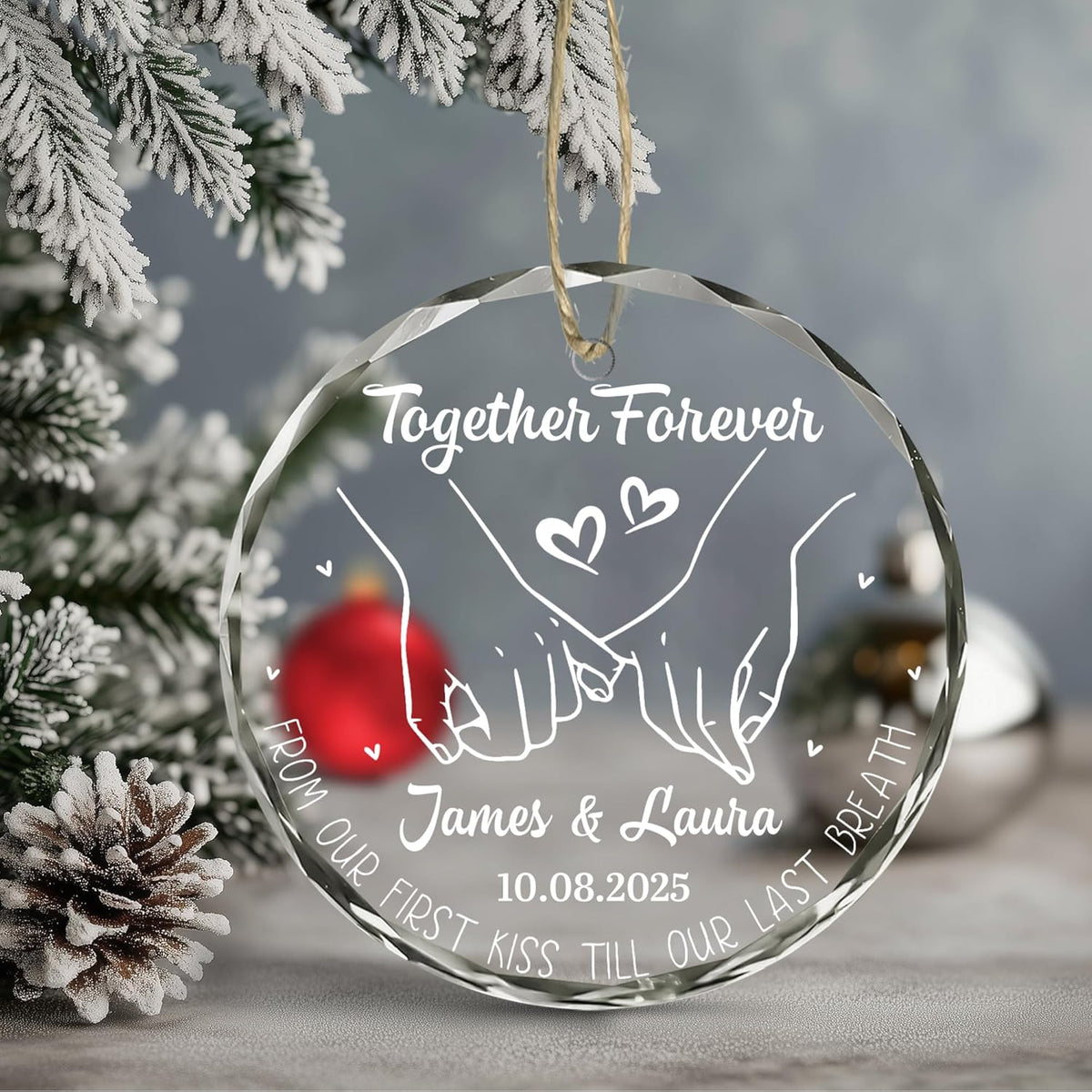 Personalized The Year We Became Mr & Mrs Christmas Ornament - Wedding Gifts For Newlywed Couple