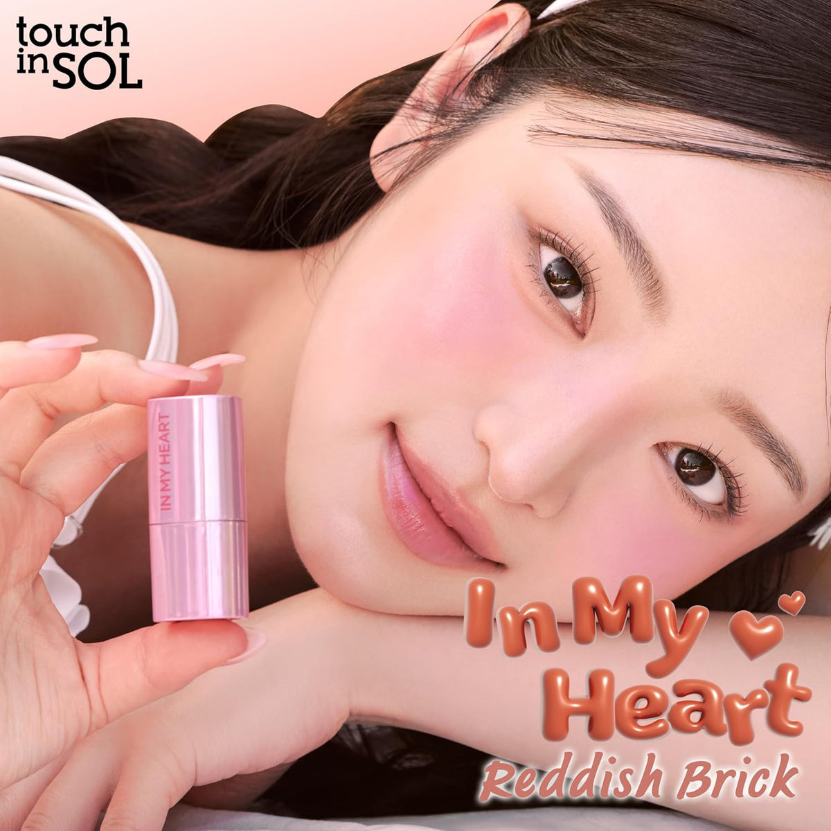 Touch in Sol In My Heart Stick Blush (#Reddish brick) – Cream Blush Stick for Cheeks, Eyes & Lips