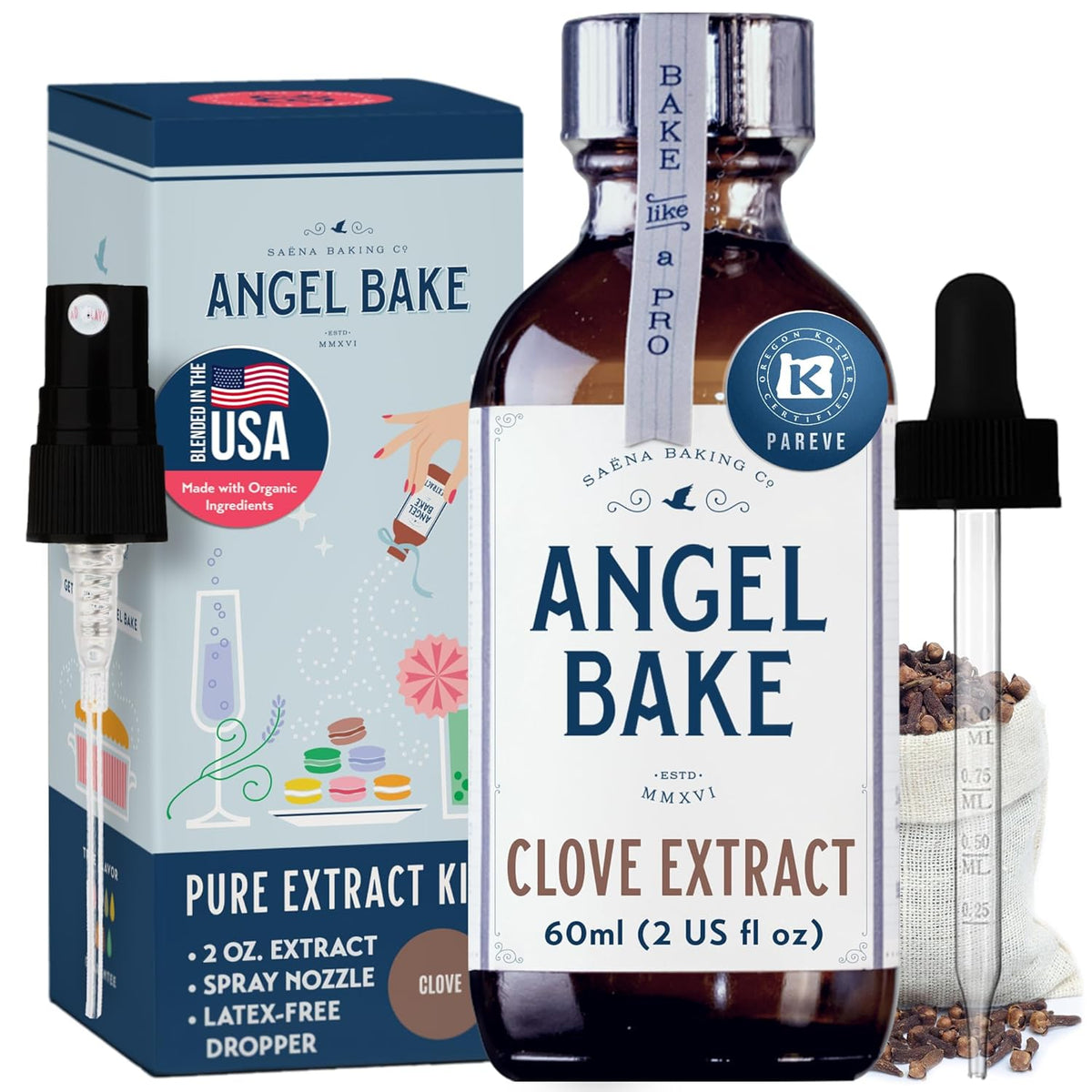 Pure Clove Extract for Baking and Mixology- Culinary Aromatics Kosher, Keto Friendly, Vegan &