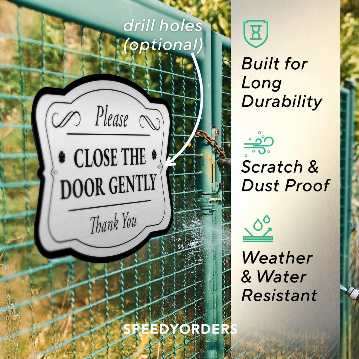 Custom Decorative Outdoor, Personalized Aluminum Signs - 10x7 In, Made in USA, Waterproof, Metallic
