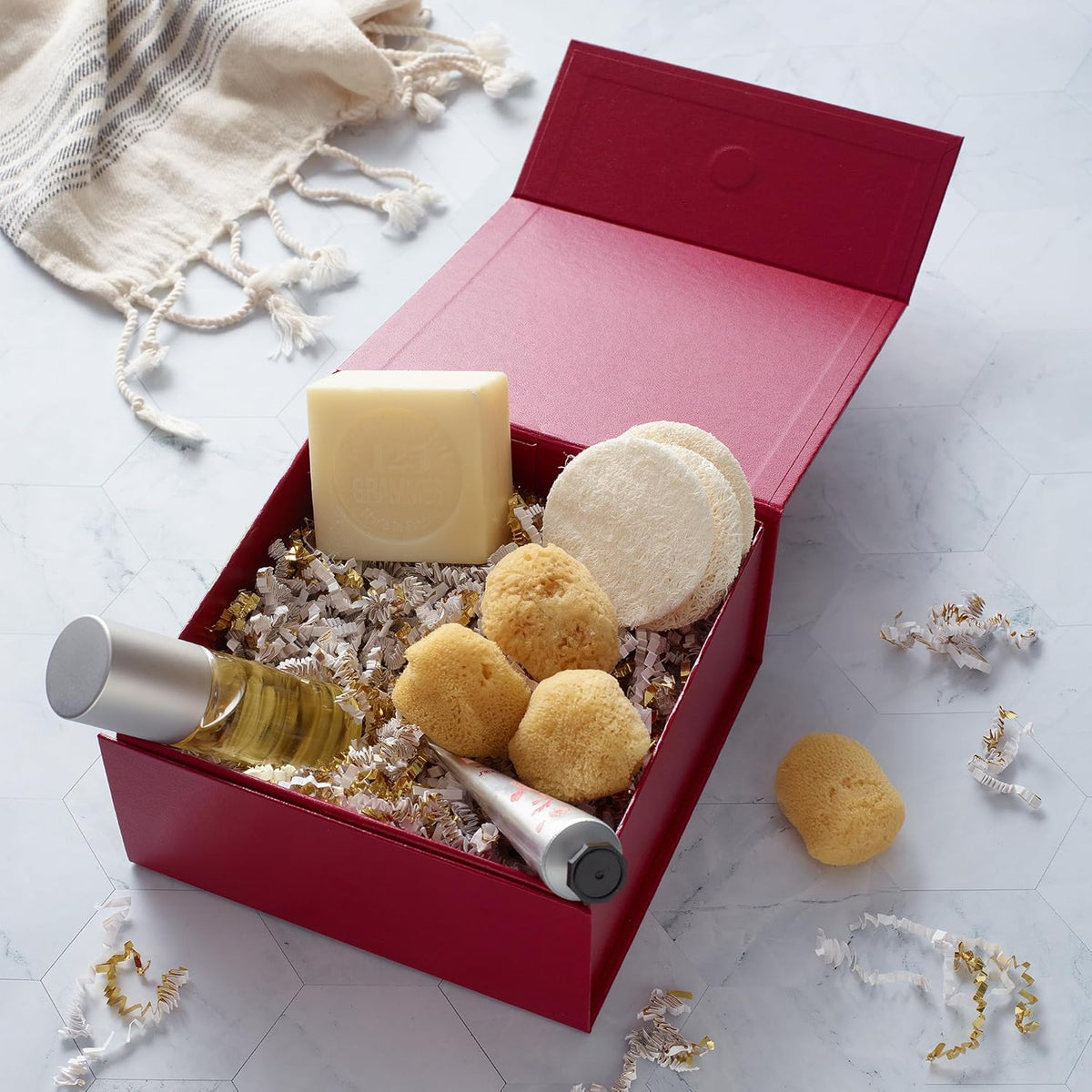 CECOBOX - Gift Boxes with Lids for Presents 6"x6"x2.75" - Matte, Collapsible Magnetic Closure Gift