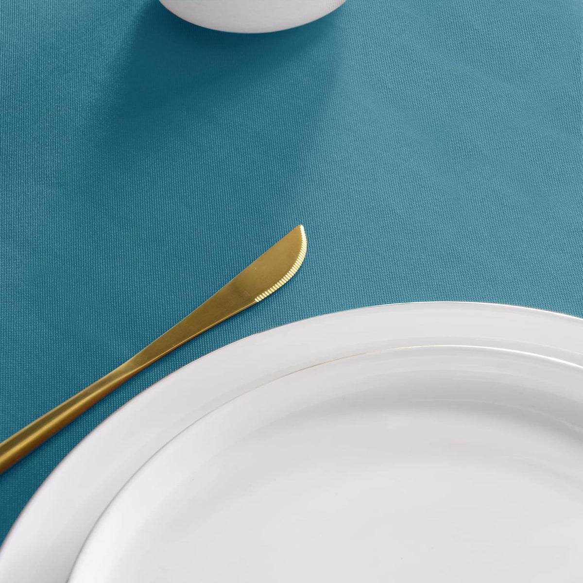 sancua Round Tablecloth - 80 Inch - Water Resistant Spill Proof Washable Polyester Table Cloth