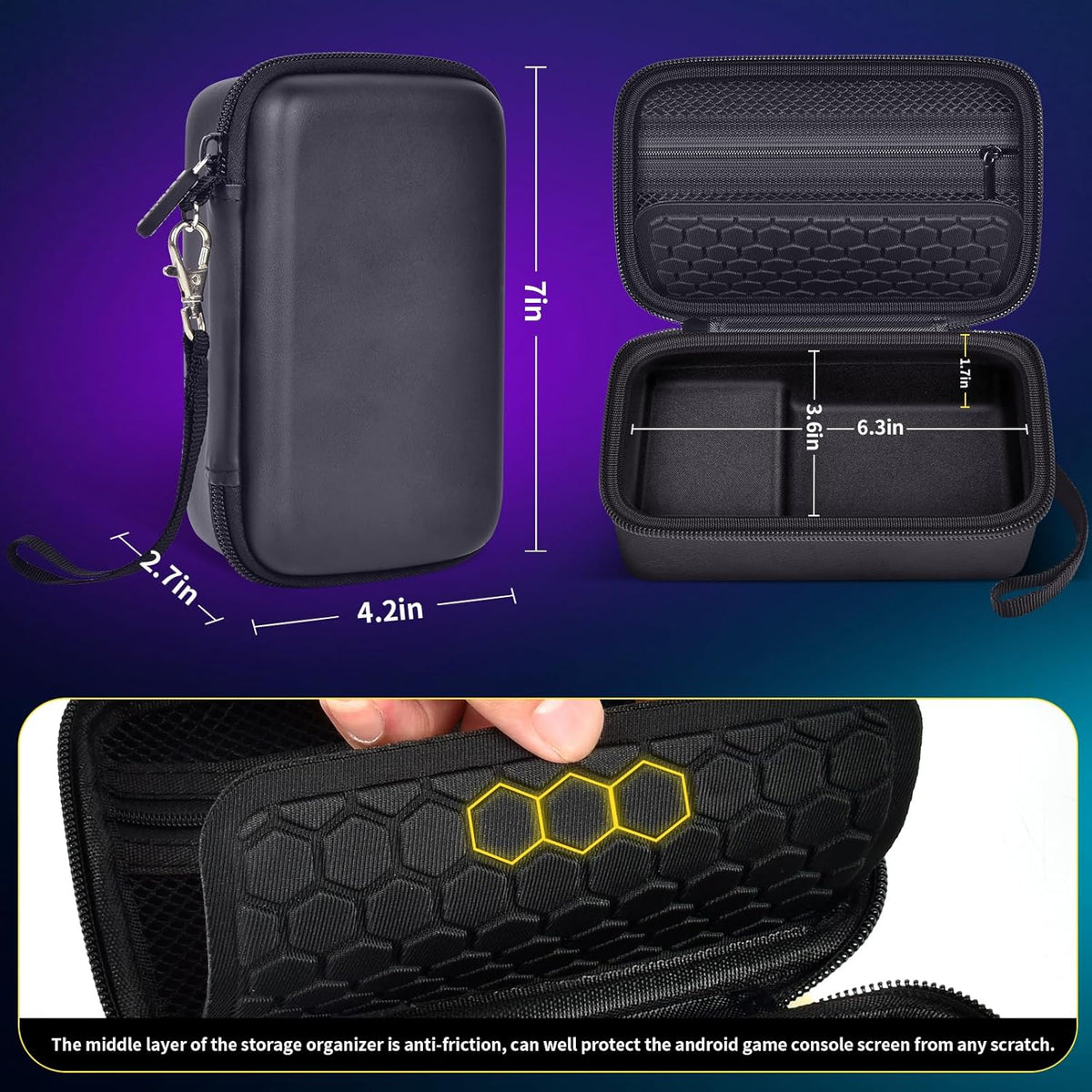 casmilee Retro Gaming Console Case for R36MAX Game Consoles, Handheld Gameboy Video Emulator