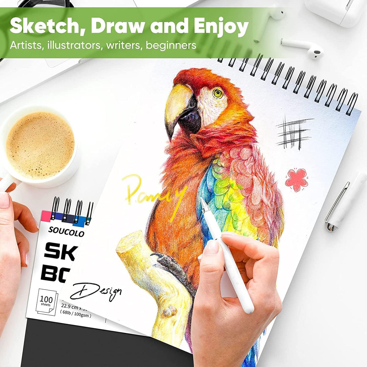 Professional Drawing Supplies for Sketch, Charcoal, Colored, Graphite, Pastel Pencils & Sticks.