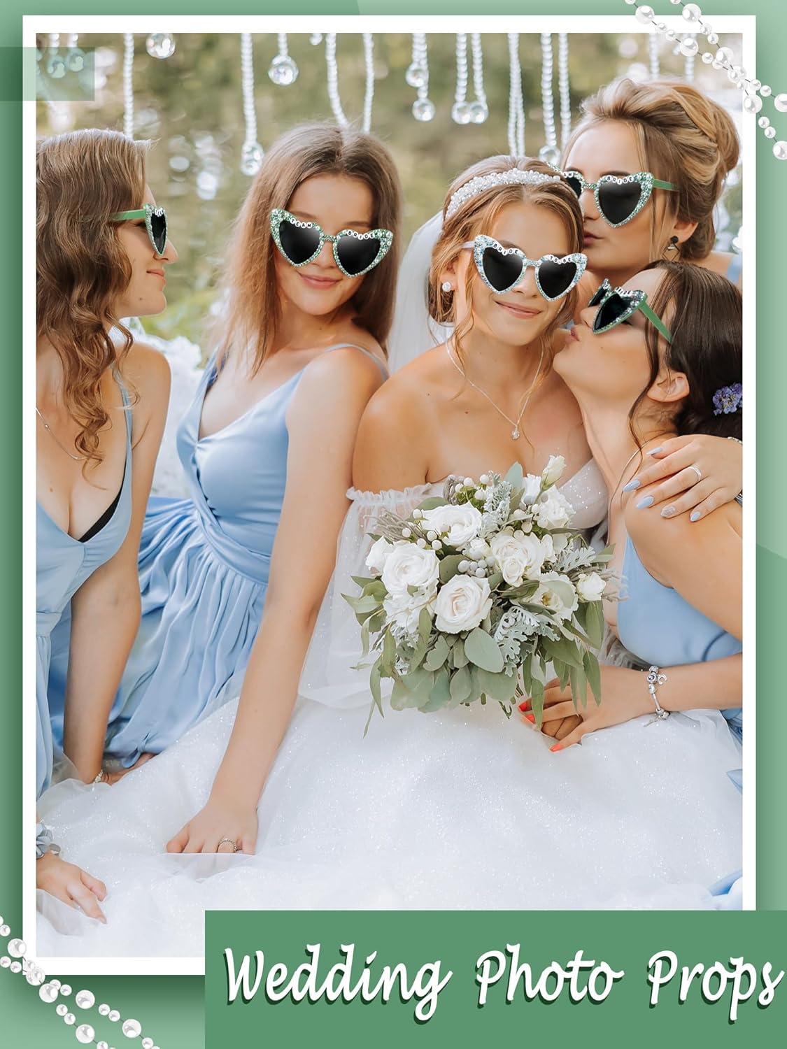 6 Pcs Bride Sunglasses Bachelorette Sunglasses Party Favors for Bridesmaids for Wedding Party Bride