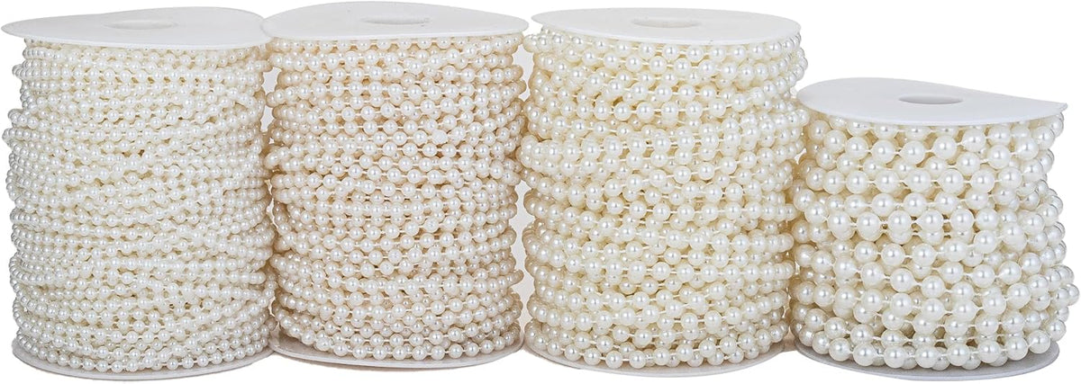 6mm Crafts Faux Pearl Beads Garland Pearl Bead Roll Strand of Pearls to Decorate Floral
