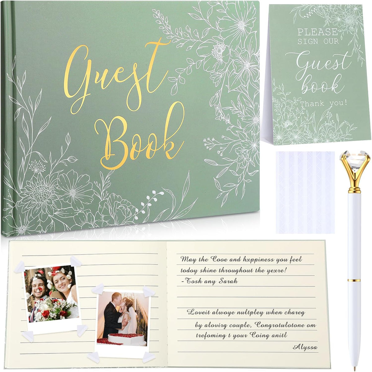 Wedding Guest Book Personalized Photo Guestbook to Sign at Reception Wedding Guest Sign in Book