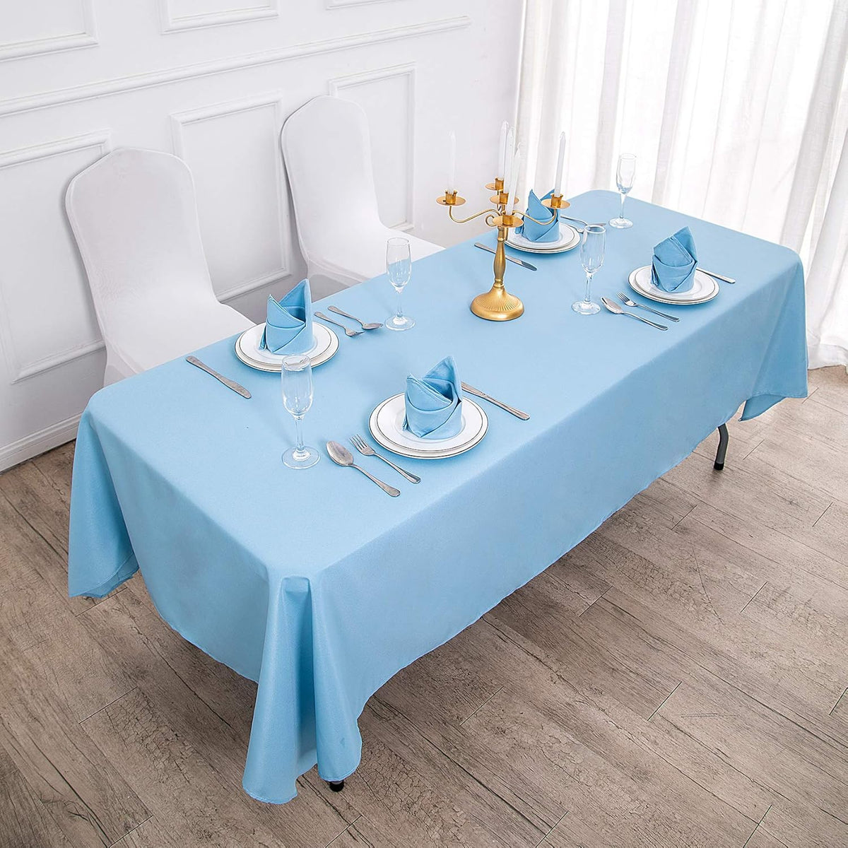 Rectangle Tablecloth 60x120 inch Washable Polyester Fabric Table Cloth for Wedding Party Dining