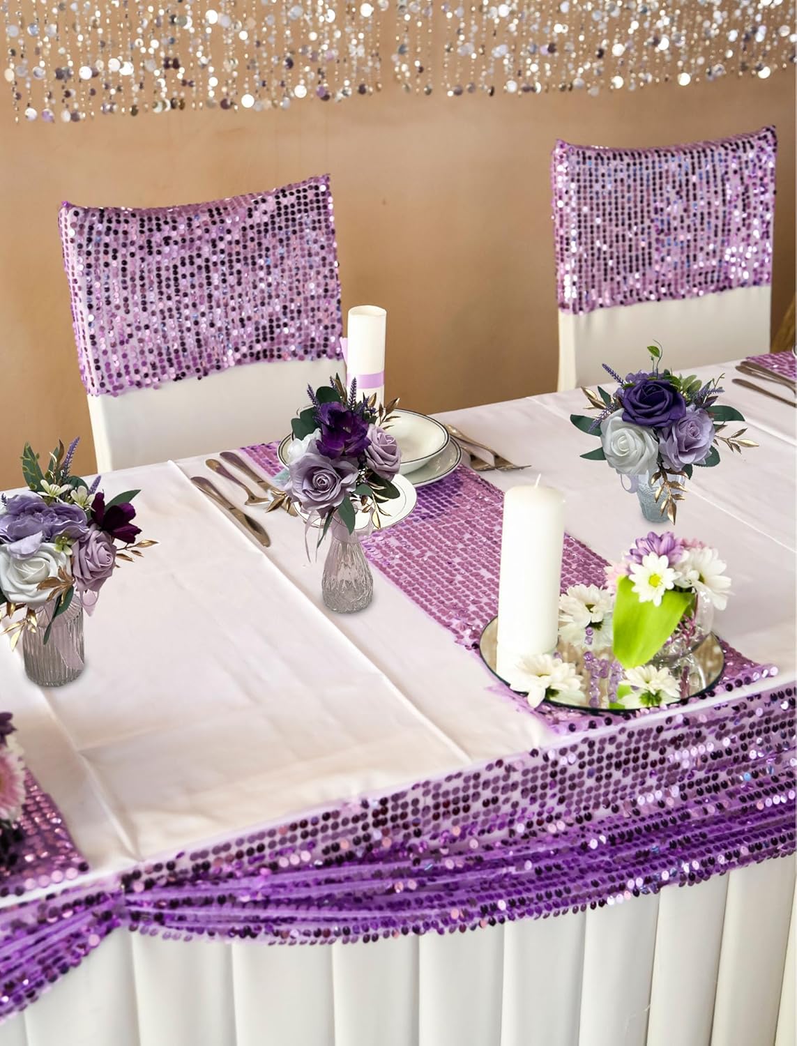 CherishedMoments Set of 6 Assorted Flower Centerpieces Mini Floral Wedding Flowers Set for Wedding