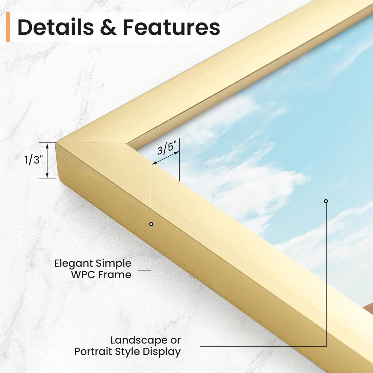 8x10 Picture Frame, Display 8x10 Photo Frames - High Definition Plexiglass - Vertical and