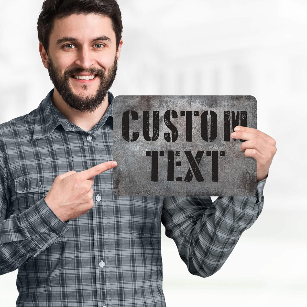 Custom Sign, Custom Street Sign, 11 Font Colors, 13 Font Styles, 4 Hole Options, 22 Sizes, 7x10