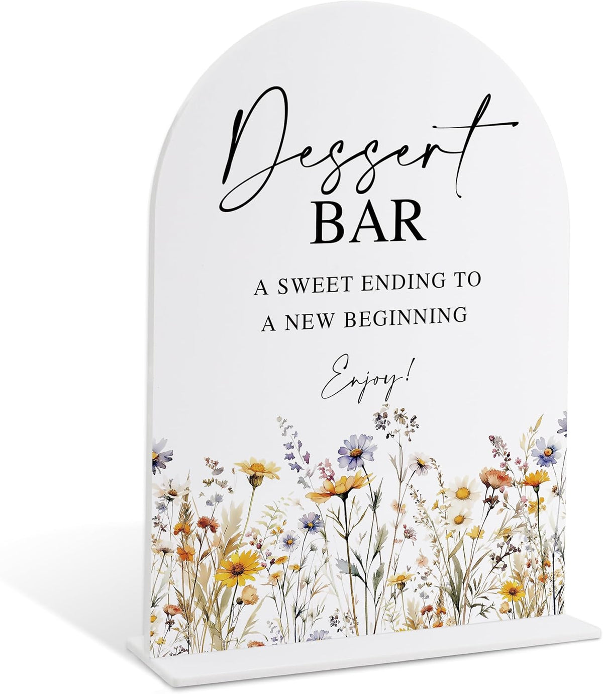 Wedding Signs for Ceremony and Reception, Boho Floral Acrylic Dessert Bar Sign, Wedding Signage
