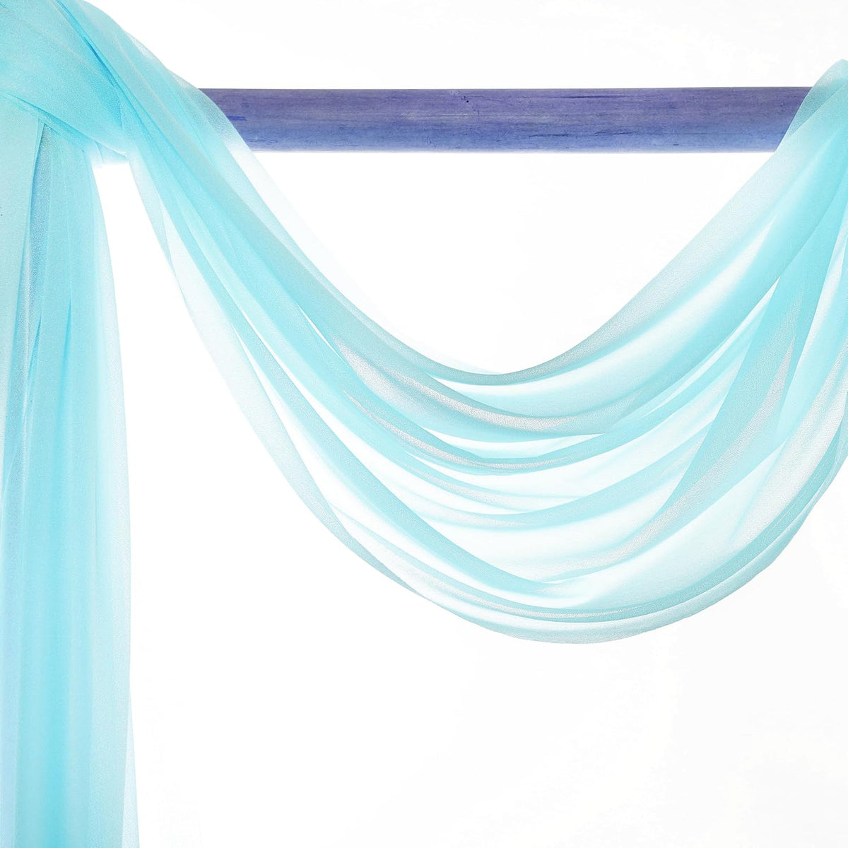 VDS Pack of 1 Panel (30 Inch X 30 Feet) Wedding Arch Draping Fabric Sheer Chiffon Fabric Drapery