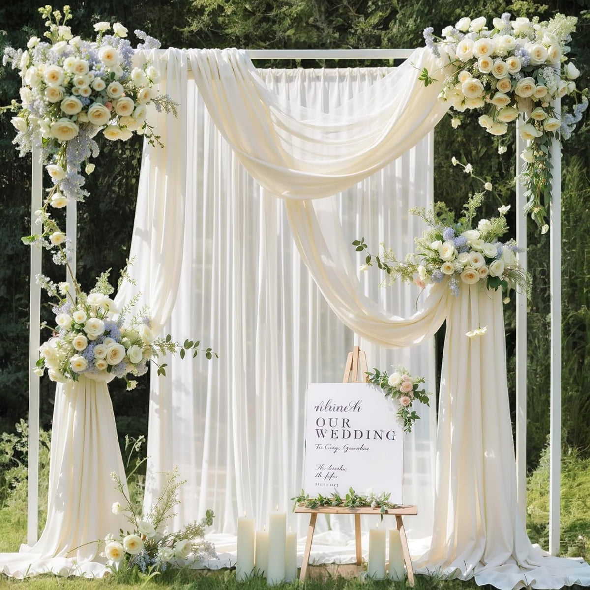 MDS Halloween Chiffon Draping Fabric - 2 Panel, 30" Wide x 30ft Long - Sheer Spooky Arbor & Canopy