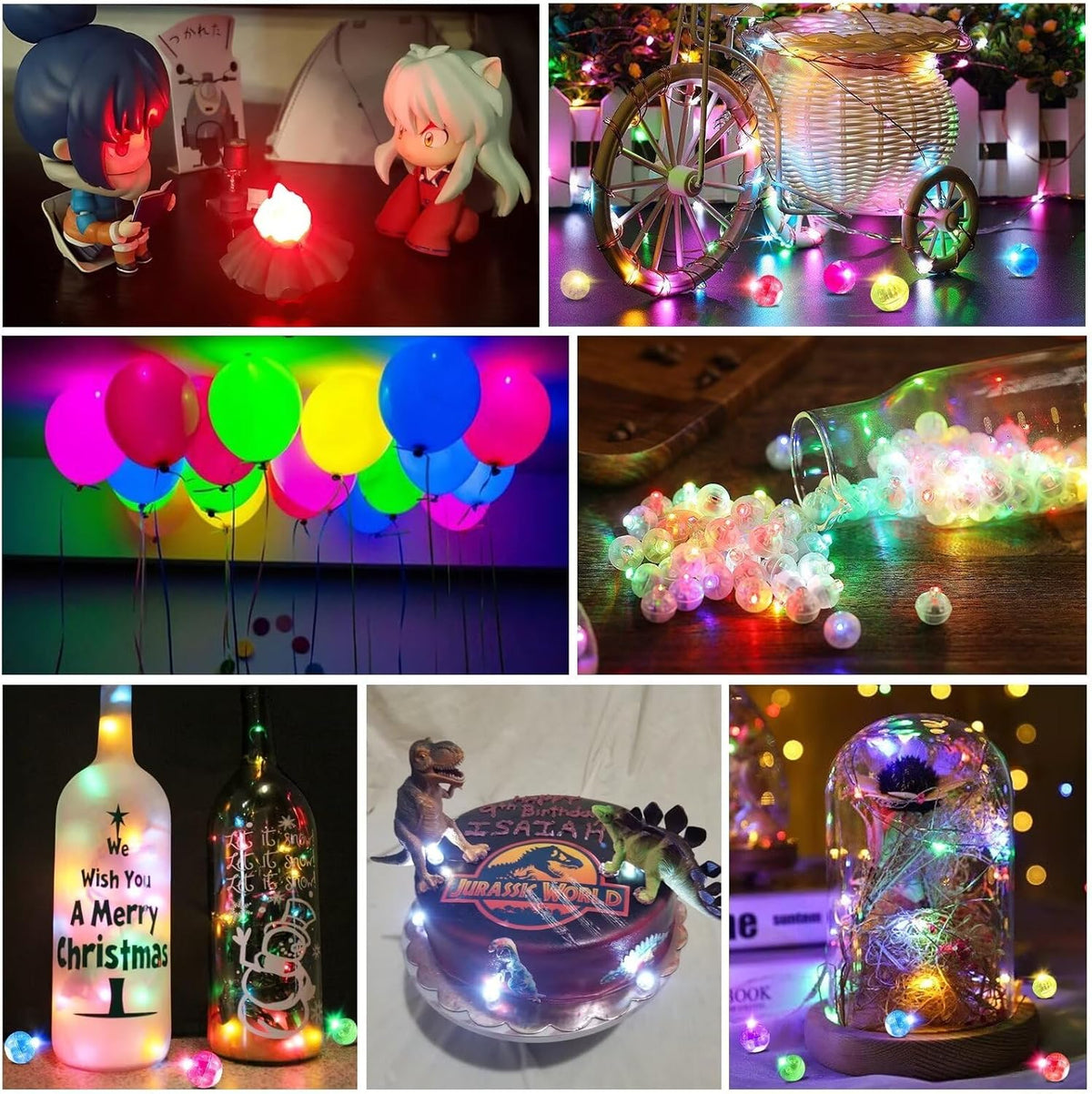 ZGWJ 100Pcs Balloon Lights with Lanyard, Balloons Light for Party Decorations,Paper Lantern,Easter