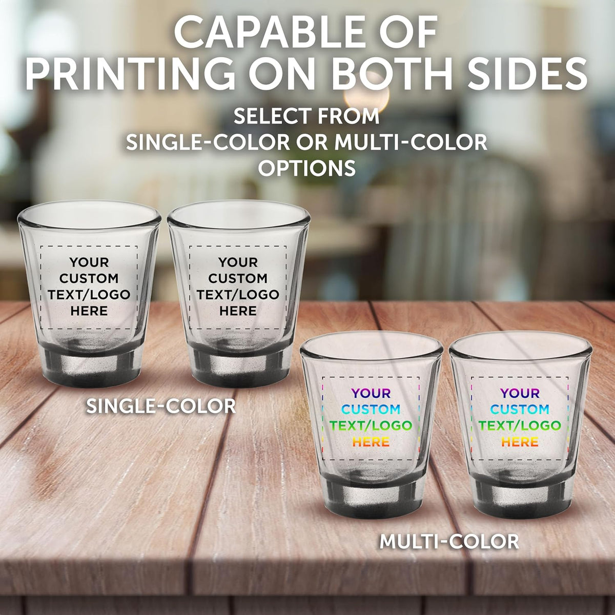 Custom Shot Glasses 1.75 oz. Set of 100, Personalized Bulk Pack - Great for Wedding Favors